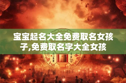 宝宝起名大全免费取名女孩子,免费取名字大全女孩