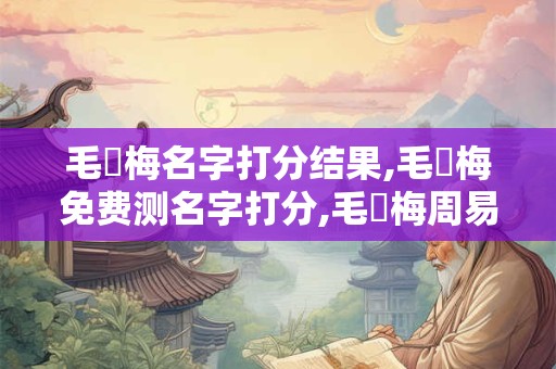 毛藝梅名字打分结果,毛藝梅免费测名字打分,毛藝梅周易免费测名字打分