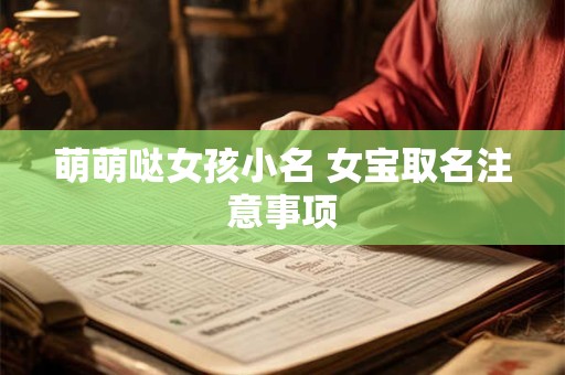 萌萌哒女孩小名 女宝取名注意事项