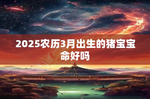 2025农历3月出生的猪宝宝命好吗