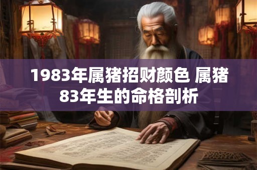 1983年属猪招财颜色 属猪83年生的命格剖析