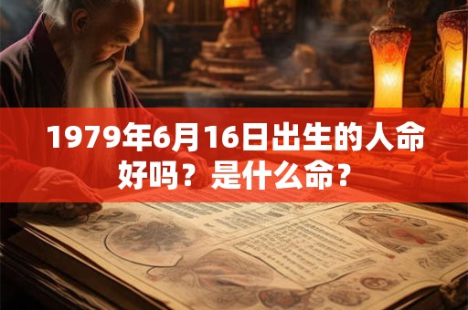 1979年6月16日出生的人命好吗？是什么命？