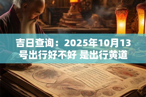 吉日查询：2025年10月13号出行好不好 是出行黄道吉日吗