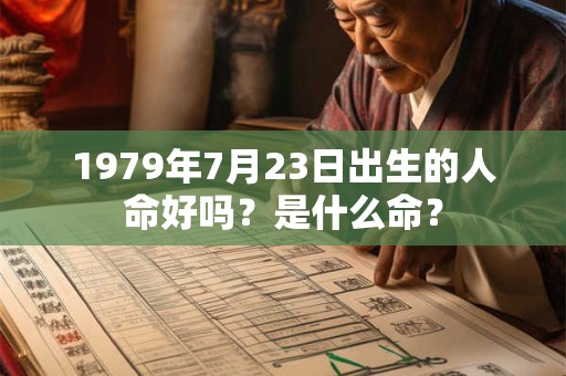 1979年7月23日出生的人命好吗？是什么命？