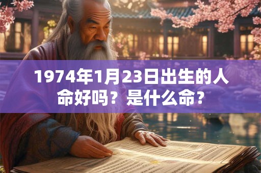 1974年1月23日出生的人命好吗？是什么命？