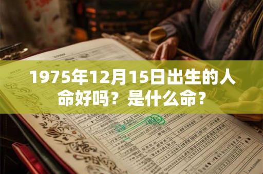 1975年12月15日出生的人命好吗？是什么命？