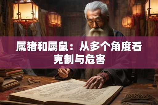 属猪和属鼠：从多个角度看克制与危害