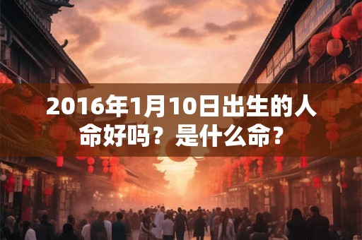 2016年1月10日出生的人命好吗？是什么命？