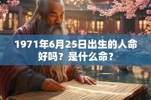 1971年6月25日出生的人命好吗？是什么命？