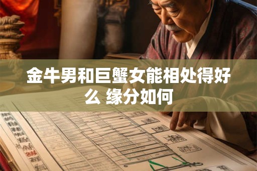 金牛男和巨蟹女能相处得好么 缘分如何