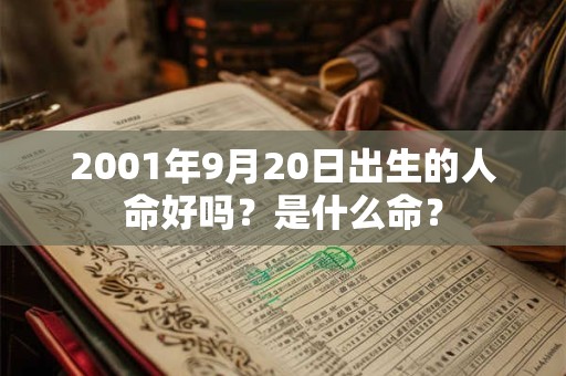 2001年9月20日出生的人命好吗？是什么命？