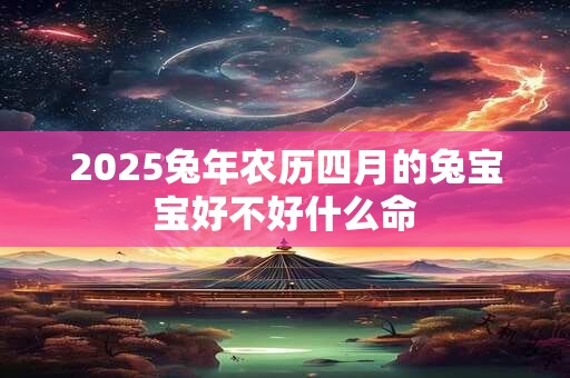2025兔年农历四月的兔宝宝好不好什么命