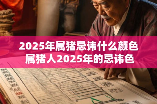 详细阅读:2025年属猪忌讳什么颜色 属猪人2025年的忌讳色 2025年属猪忌讳什么颜色 属猪人2025年的忌讳色
