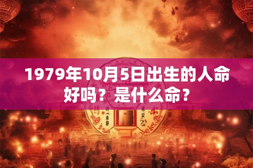 1979年10月5日出生的人命好吗？是什么命？