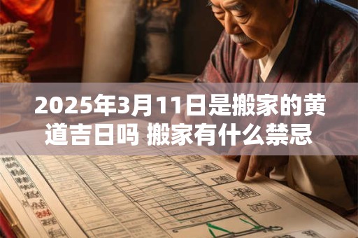 2025年3月11日是搬家的黄道吉日吗 搬家有什么禁忌