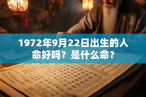1972年9月22日出生的人命好吗？是什么命？