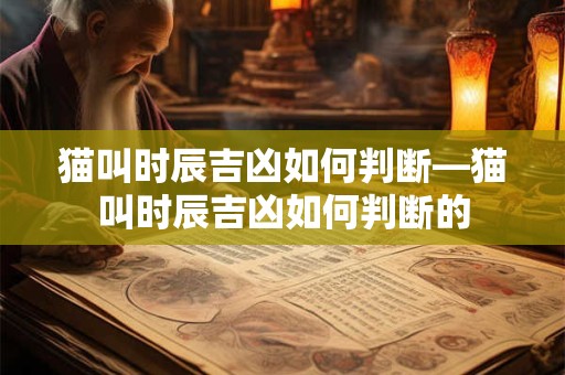 猫叫时辰吉凶如何判断—猫叫时辰吉凶如何判断的
