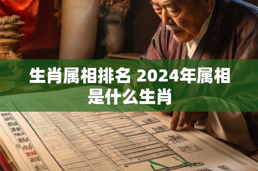 生肖属相排名 2024年属相是什么生肖