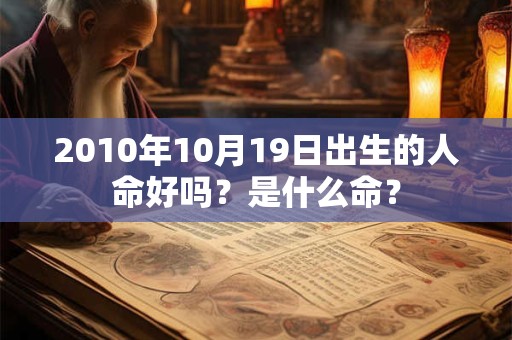 2010年10月19日出生的人命好吗？是什么命？