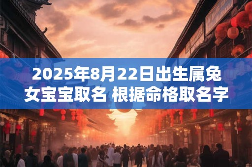2025年8月22日出生属兔女宝宝取名 根据命格取名字