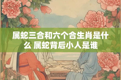 属蛇三合和六个合生肖是什么 属蛇背后小人是谁