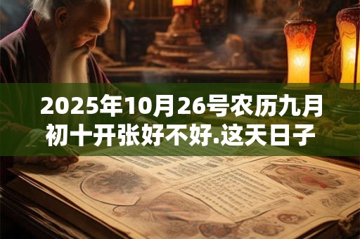 2025年10月26号农历九月初十开张好不好.这天日子好吗？