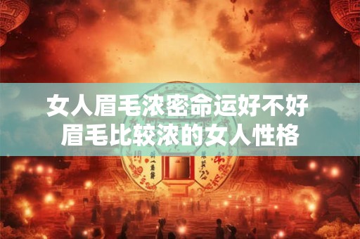 女人眉毛浓密命运好不好 眉毛比较浓的女人性格