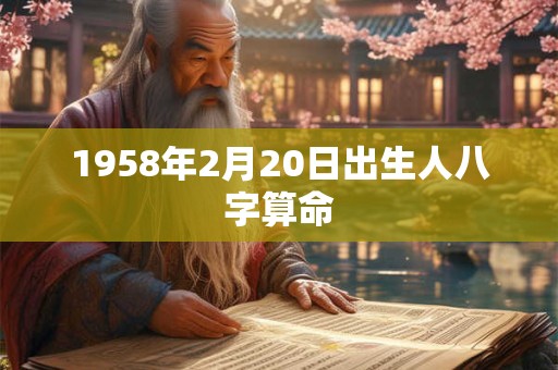 1958年2月20日出生人八字算命 1958年2月20日出生人八字算命