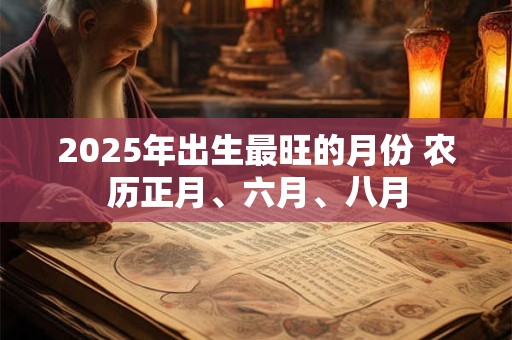 2025年出生最旺的月份 农历正月、六月、八月 2025年出生最旺的月份 农历正月、六月、八月