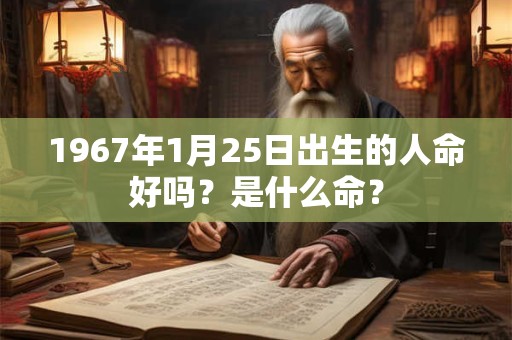 1967年1月25日出生的人命好吗？是什么命？