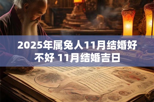2025年属兔人11月结婚好不好 11月结婚吉日