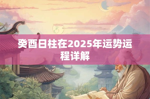 癸酉日柱在2025年运势运程详解