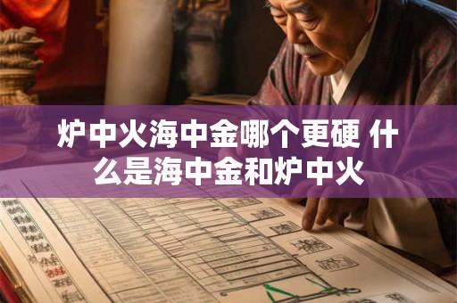 炉中火海中金哪个更硬 什么是海中金和炉中火