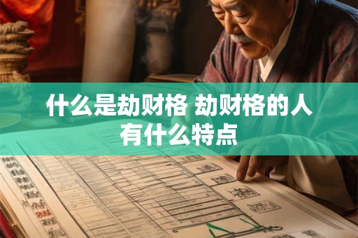 什么是劫财格 劫财格的人有什么特点