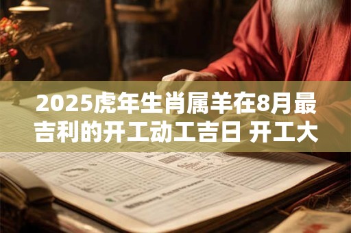 2025虎年生肖属羊在8月最吉利的开工动工吉日 开工大吉日