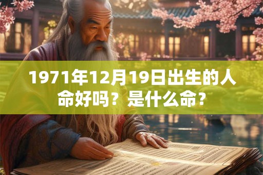 1971年12月19日出生的人命好吗？是什么命？