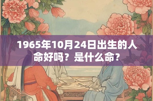 1965年10月24日出生的人命好吗？是什么命？