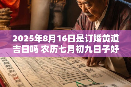 2025年8月16日是订婚黄道吉日吗 农历七月初九日子好吗