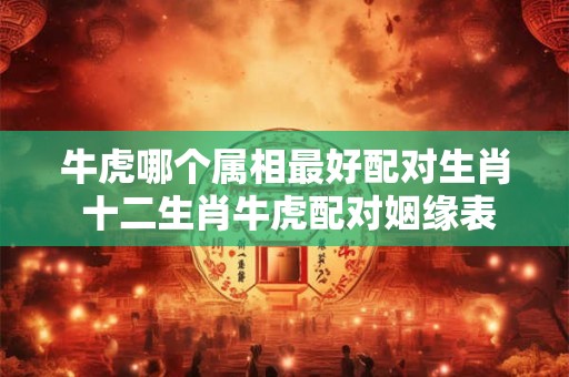 牛虎哪个属相最好配对生肖 十二生肖牛虎配对姻缘表