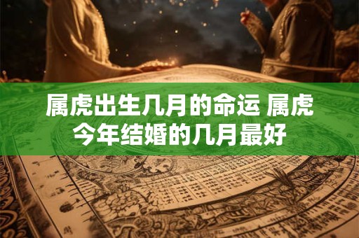 属虎出生几月的命运 属虎今年结婚的几月最好