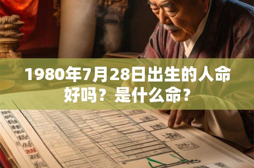1980年7月28日出生的人命好吗？是什么命？
