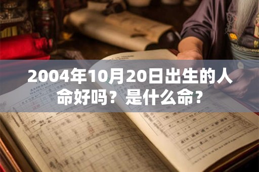 2004年10月20日出生的人命好吗？是什么命？