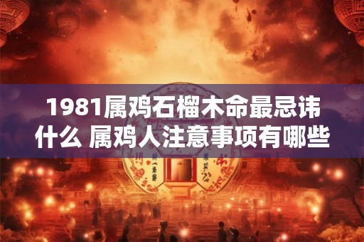1981属鸡石榴木命最忌讳什么 属鸡人注意事项有哪些