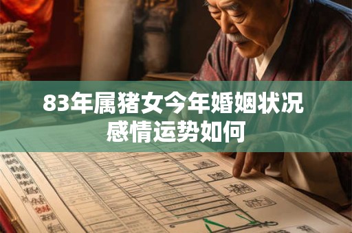 83年属猪女今年婚姻状况 感情运势如何