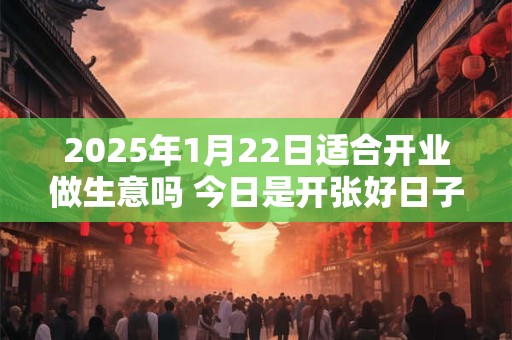 2025年1月22日适合开业做生意吗 今日是开张好日子吗