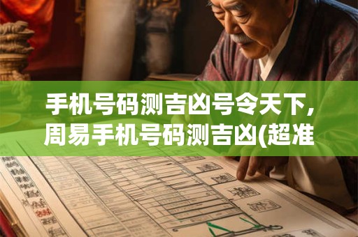 手机号码测吉凶号令天下,周易手机号码测吉凶(超准)