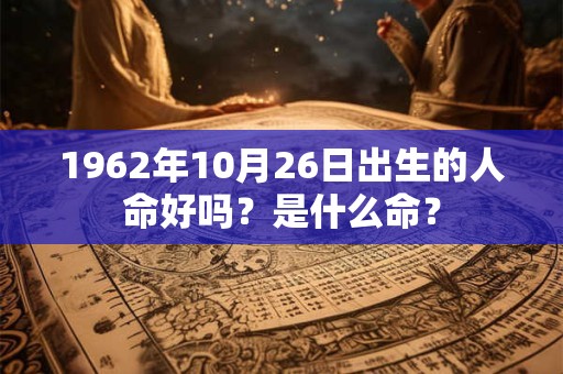 1962年10月26日出生的人命好吗？是什么命？