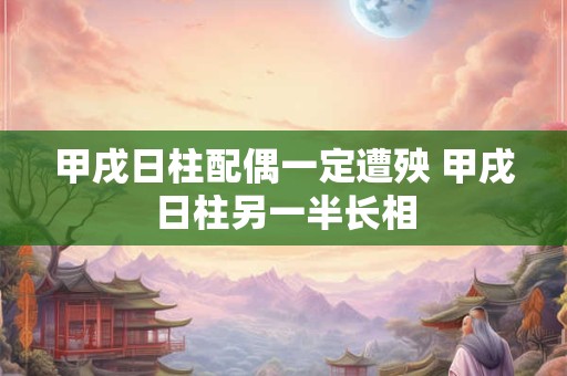 甲戌日柱配偶一定遭殃 甲戌日柱另一半长相