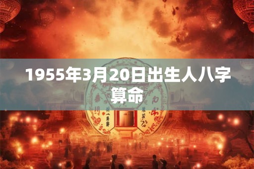 1955年3月20日出生人八字算命