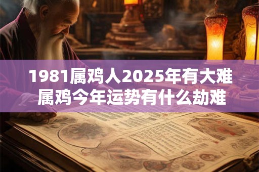 1981属鸡人2025年有大难 属鸡今年运势有什么劫难